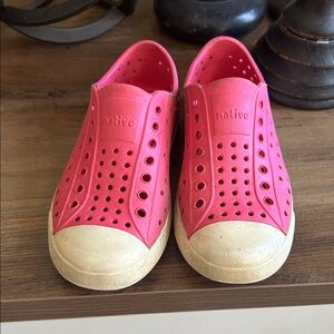 Native Vibrant Pink Perforated Slip-Ons